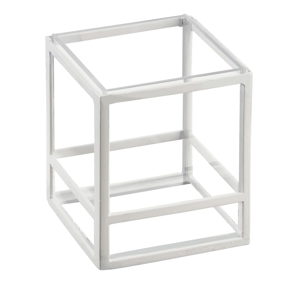 151-2207615 5" Square Display Riser Box - 6"H, Plastic/Steel, White