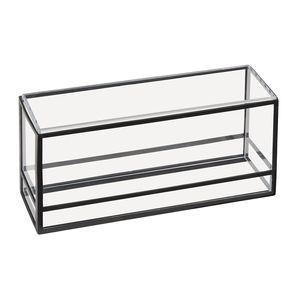 151-2207713 Rectangular Display Riser Box - 15"W x 5"D x 5"H, Plastic/Steel, Black