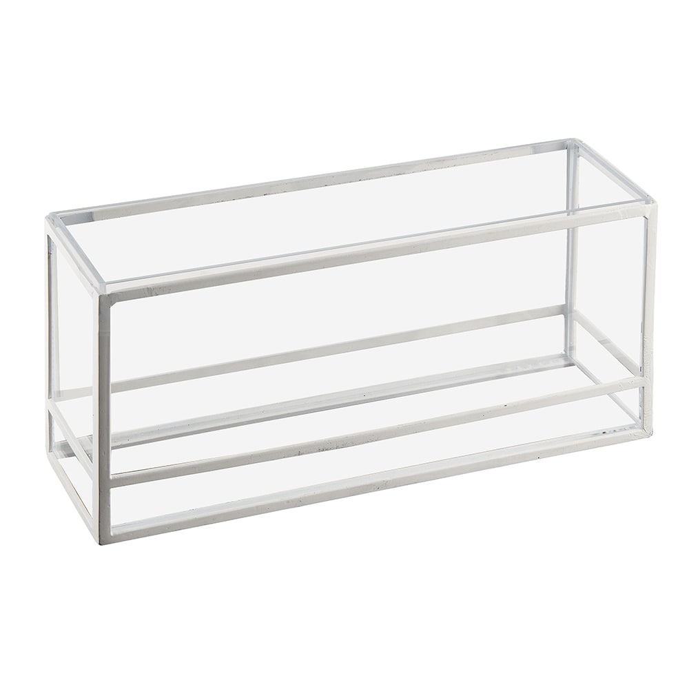 151-2207813 Rectangular Display Riser Box - 15"W x 5"D x 7"H, Plastic/Steel, Black