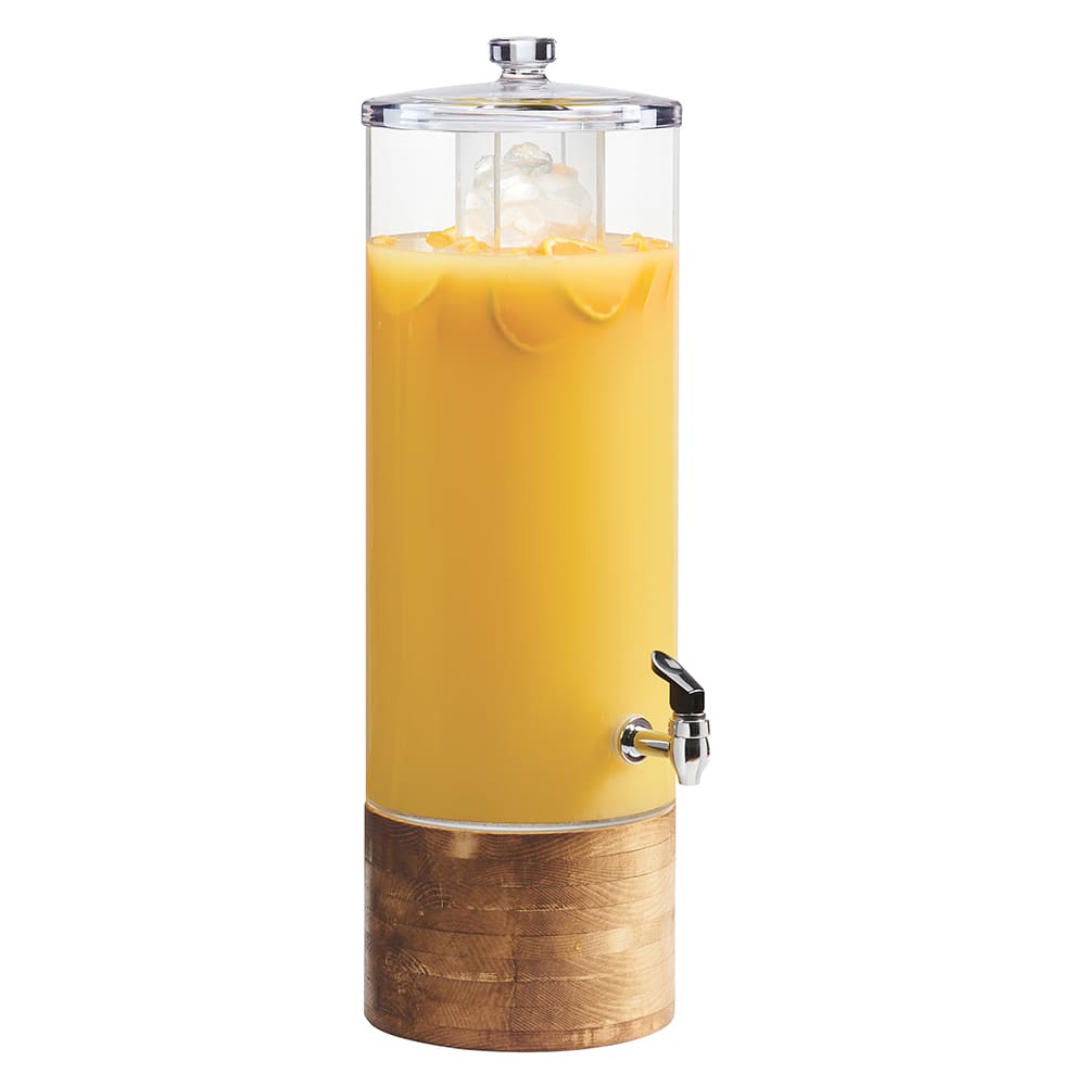 151-43063INF99 3 gal Beverage Dispenser w/ Infusion Chamber - Plastic Container, Reclaimed Wood B...