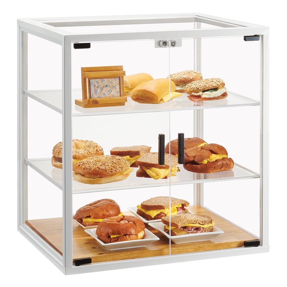 151-431215 3 Tier Pastry Display Case w/ Swing Doors - 21"W x 17"D x 23 1/4"H, Acr...