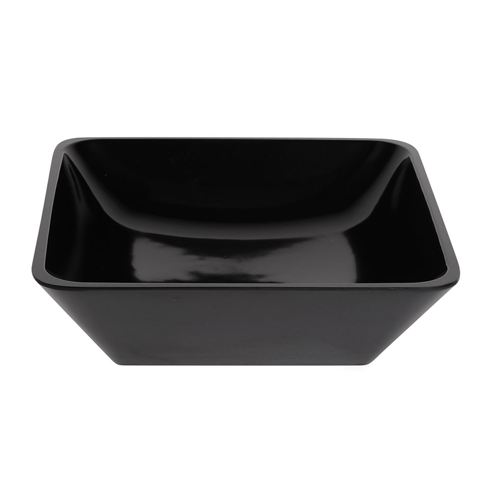701-M10SQB 72 oz Square Melamine Serving Bowl, Black
