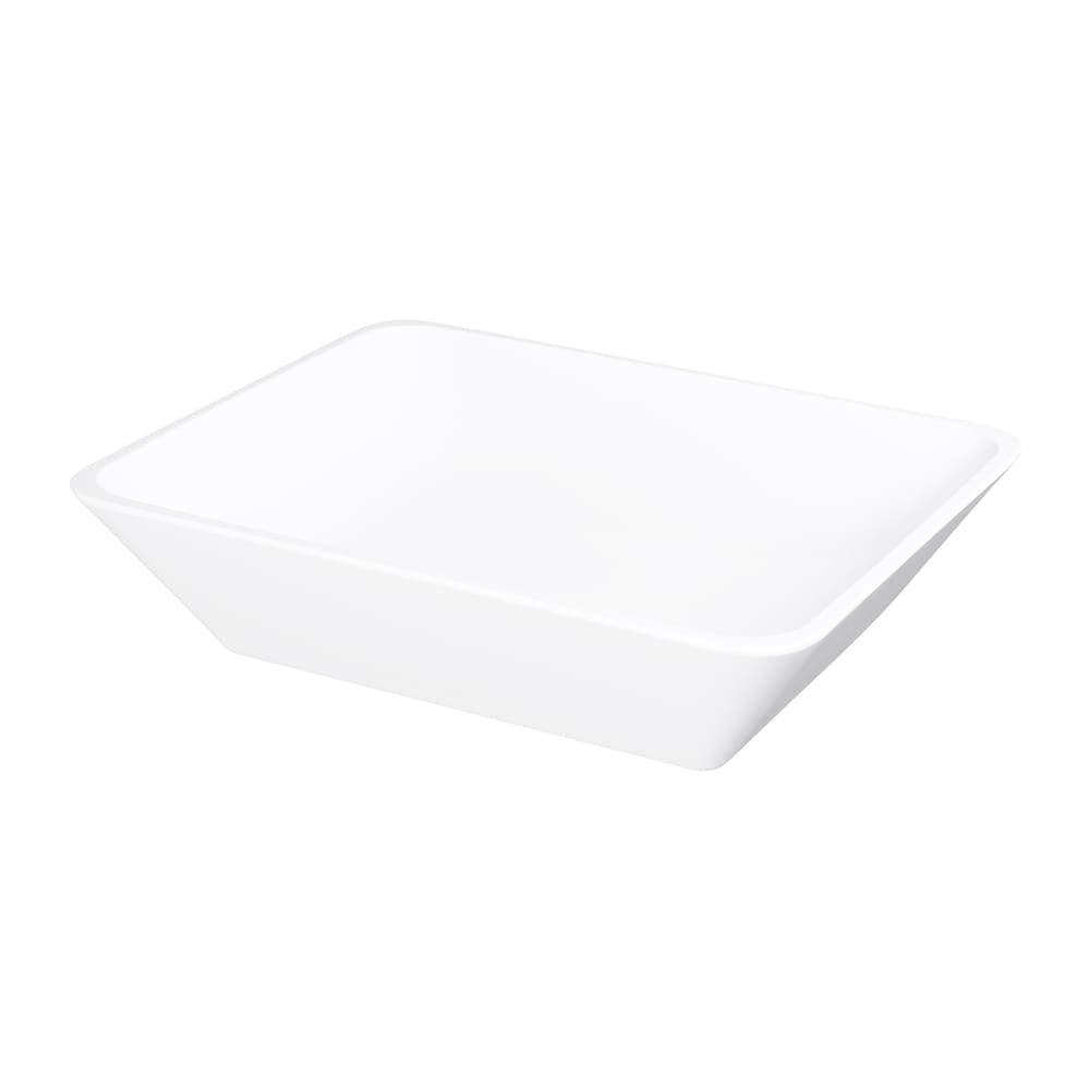 701-M1210RCNW 96 oz Rectangular Melamine Serving Bowl, Display White