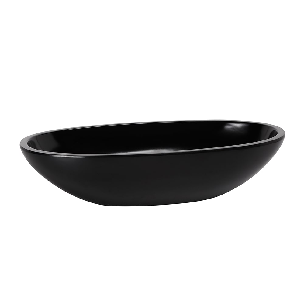 701-M157OVB 96 oz Oval Melamine Serving Bowl, Black