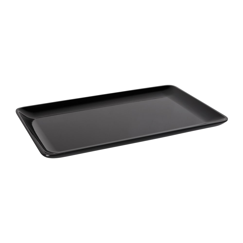 701-M2011RCB Rectangular Serving Tray - 20"L x 11"W, Melamine, Black