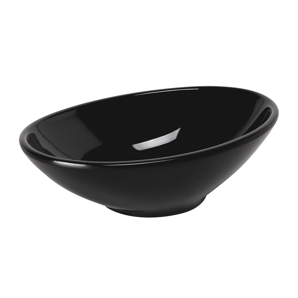 701-M85B 16 oz Oblong Melamine Bowl, Black