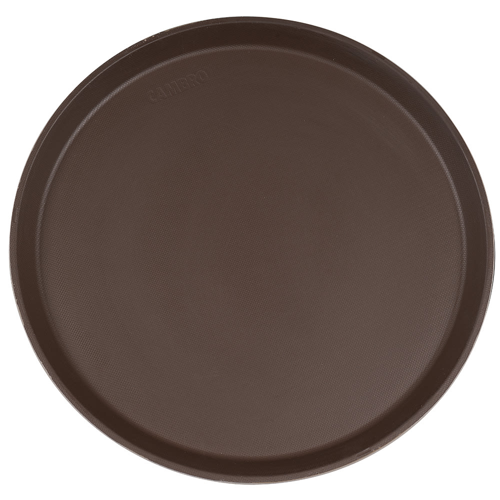 144-1600CT138 16" Round Camtread Serving Tray - Fiberglass, Tavern Tan