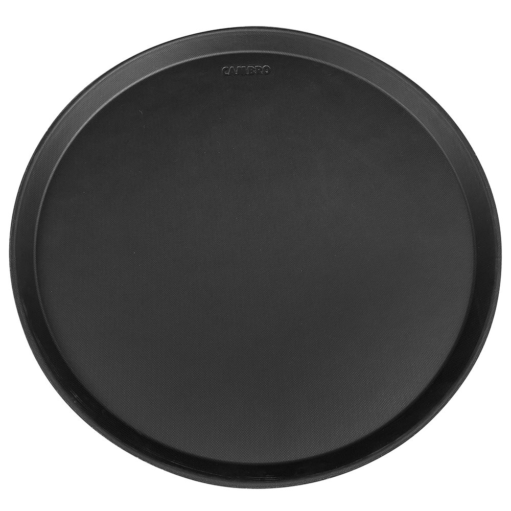 144-1800CT110 18" Round Camtread Serving Tray - Fiberglass, Black Satin