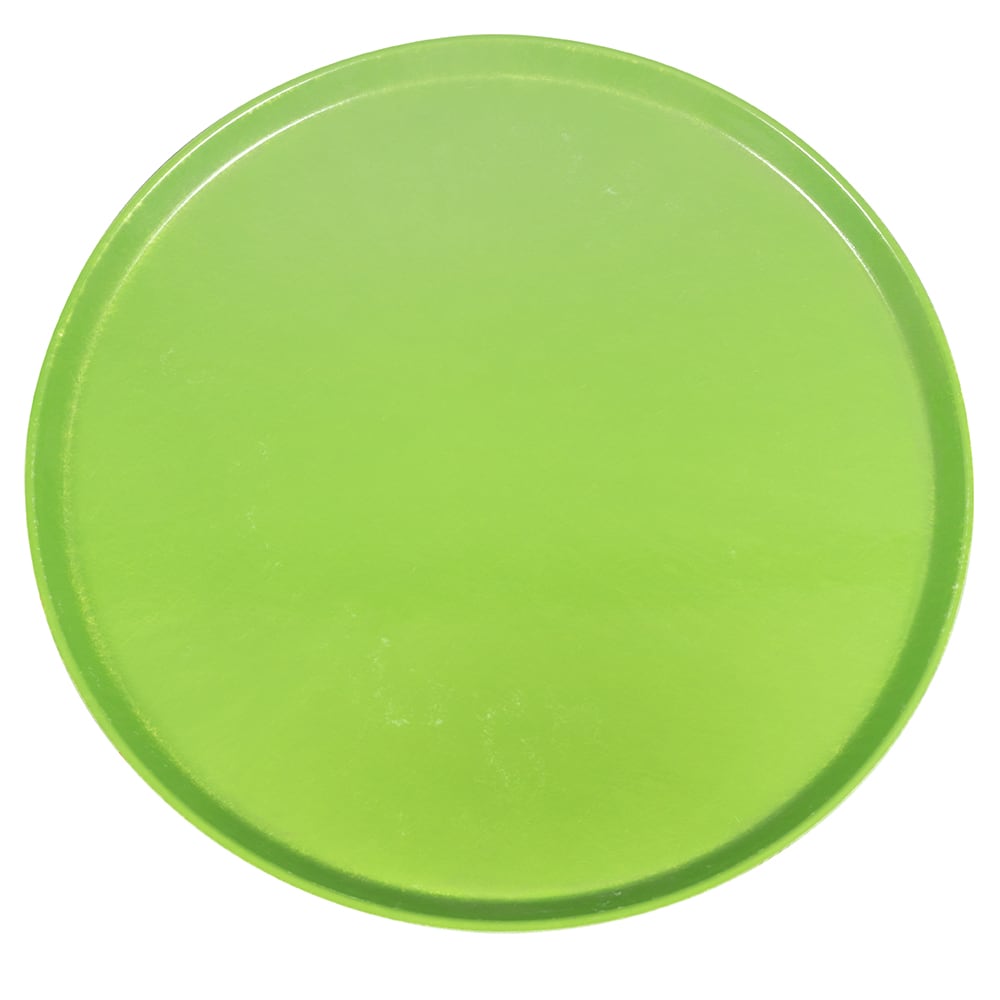 144-1950113 19 1/2" Round Serving Camtray - Low-Profile, Fiberglass, Limeade