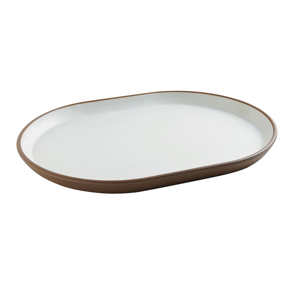 Cal-Mil 22018-89 14" x 11 1/4" Oval Hudson Platter - Melamine, Stoneware
