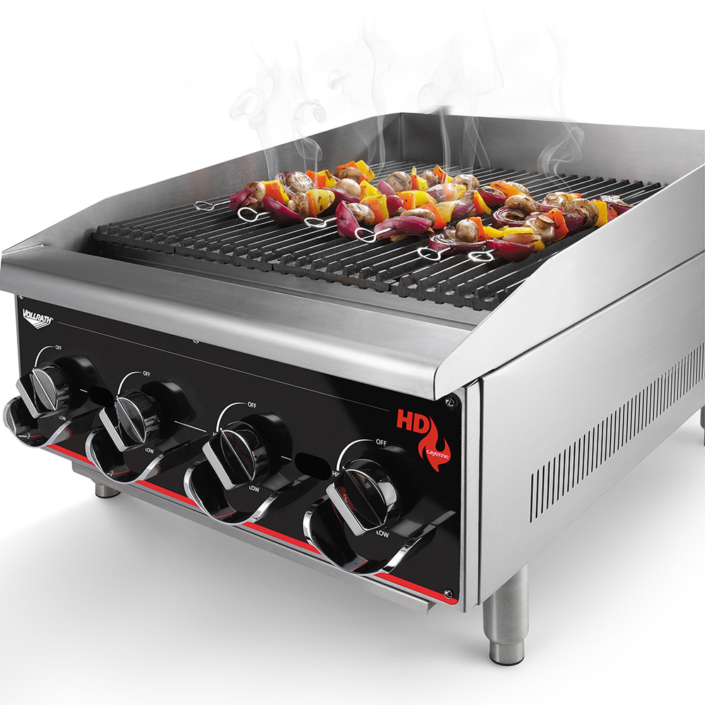 175-924CGNG 24" Heavy-Duty Charbroiler - Manual Control, 80,000 BTU