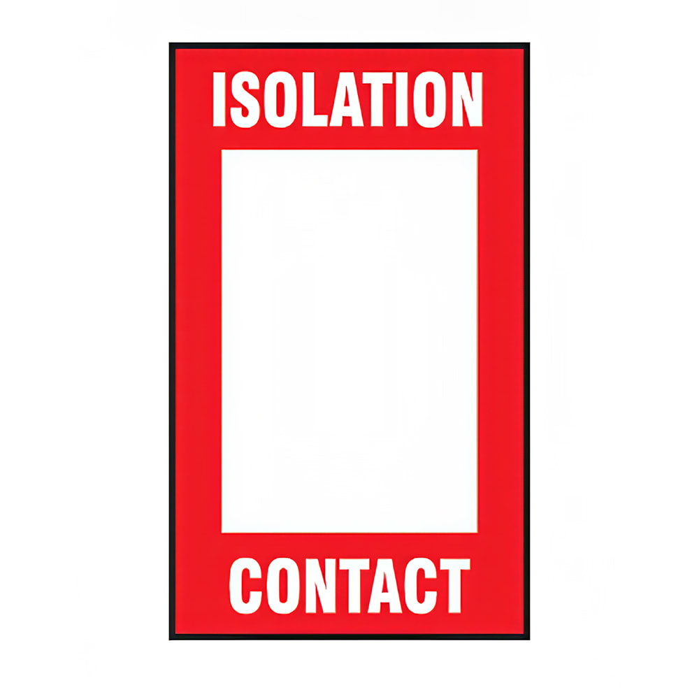 Accuform Signs MGS134 "Isolation Contact" Safety Sign w/ Blank Writing Space - 5" x 3", Magnetic Vinyl