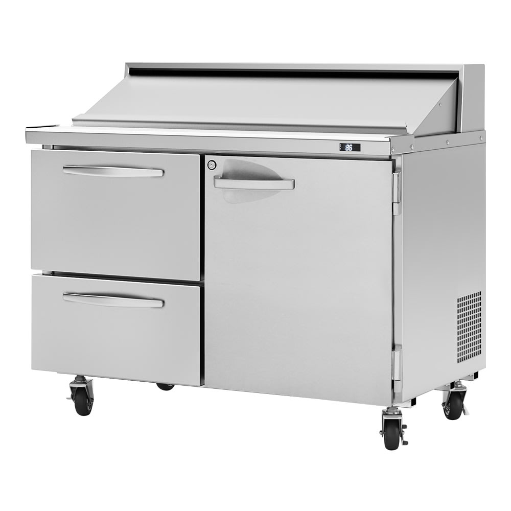 083-PST48D2RN 48 1/4" PRO Series Sandwich/Salad Prep Table w/ Refrigerated Base, 115v