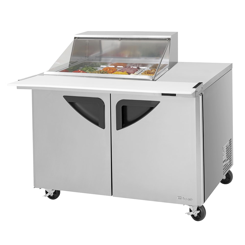 083-TST48SD12MNCL 48 1/4" Super Deluxe Mega Top Sandwich/Salad Prep Table w/ Refrigerated Ba...