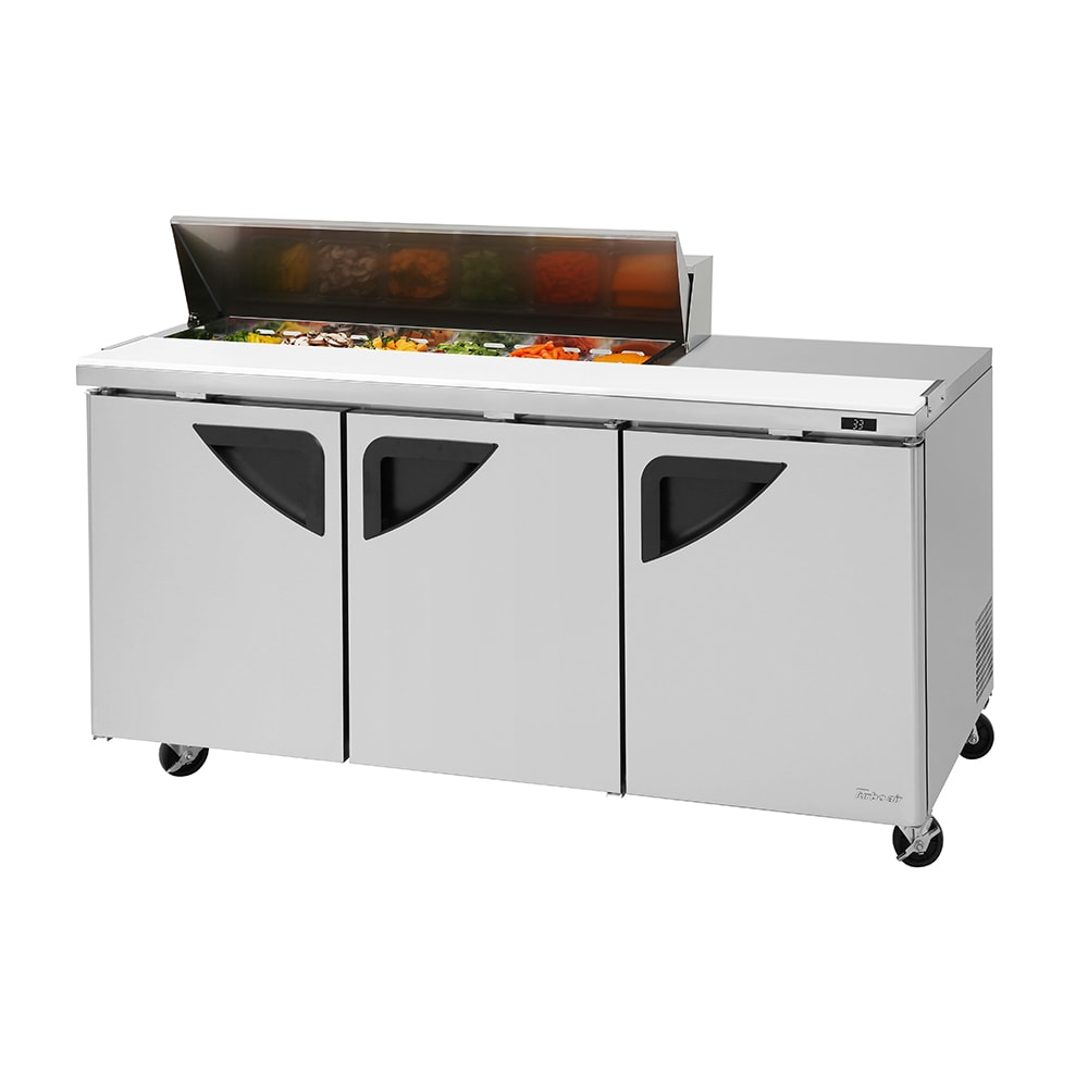 083-TST72SD12SN 72 5/8" Super Deluxe Sandwich/Salad Prep Table w/ Refrigerated Base, 115v