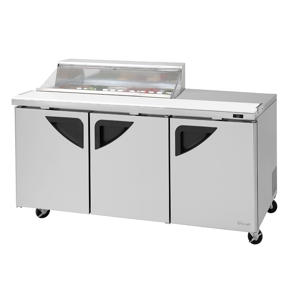 083-TST72SD12SNCL 72 5/8" Super Deluxe Sandwich/Salad Prep Table w/ Refrigerated Base, 115v