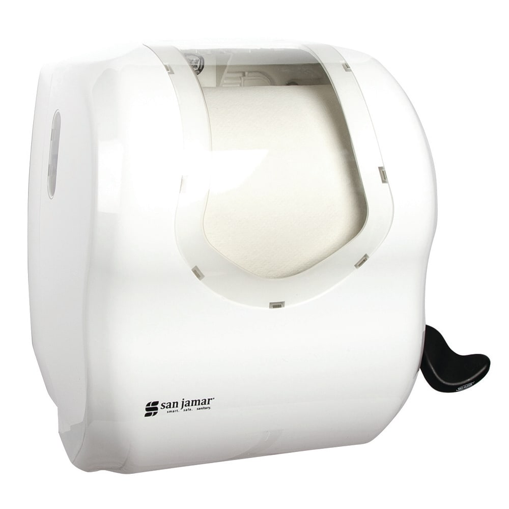 094-T970WHCL Wall Mount Paper Towel Dispenser w/ (1) Roll Capacity - Plastic, White/Clear