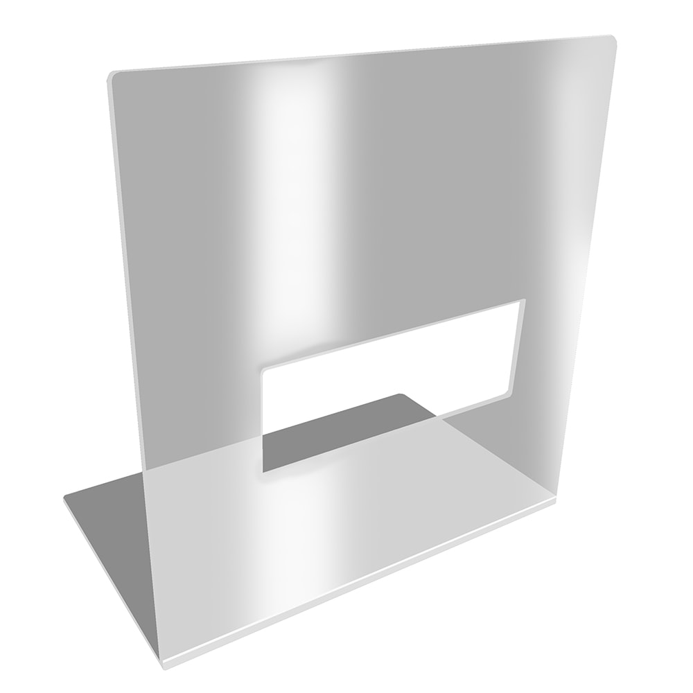969-8572AC316 Tabletop Partition Shield w/ 16" x 6" Cut Out Window - 36"W x 24&quo...