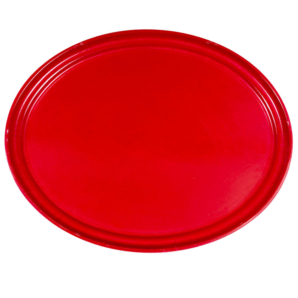 144-2500521 Oval Serving Camtray - 19 1/4x24", Fiberglass, Cambro Red