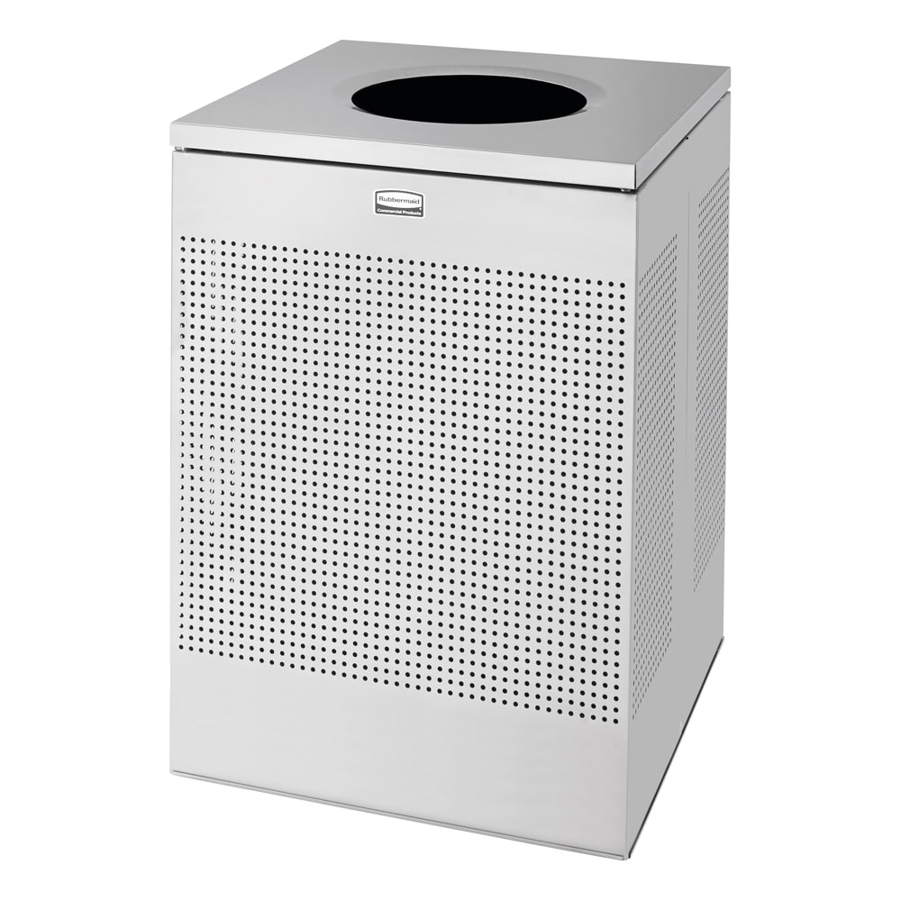 007-SC22PLSS 40-gal Indoor Decorative Trash Can - Metal, Stainless Steel