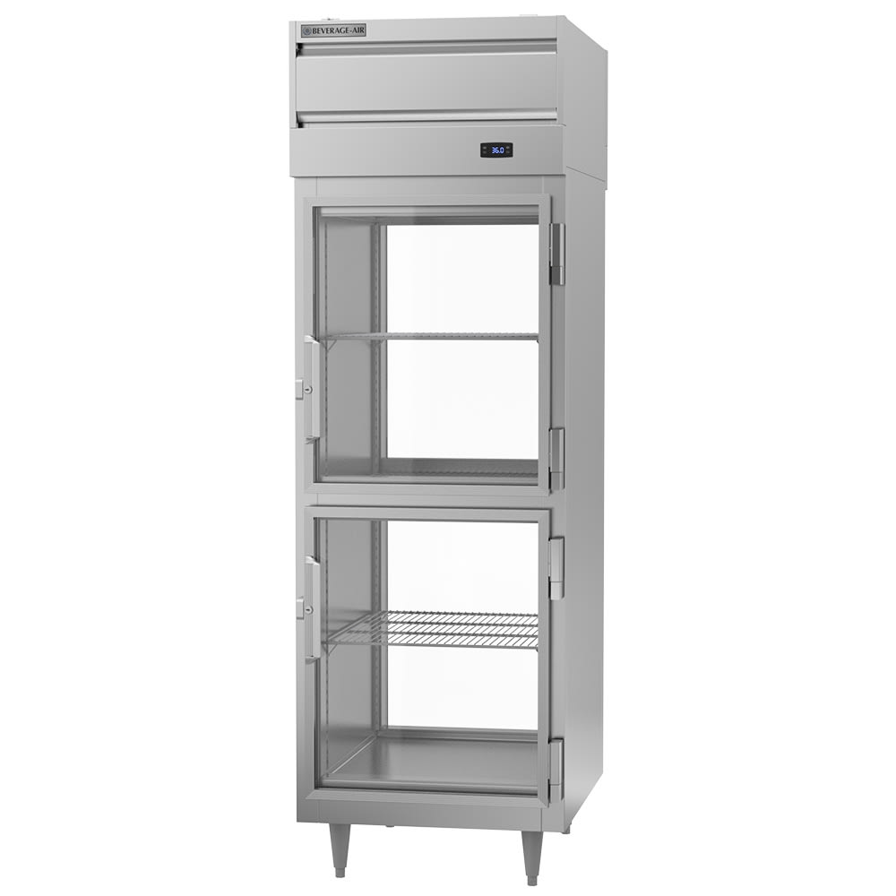 118-PRD1HC1BHG 26" One Section Pass Thru Refrigerator, 4 Left/Right Hinge Glass Doors, 115v