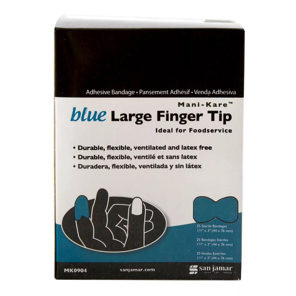 094-MK0904 Mani-Kare Kolor-Cut Fabric Bandage, 1 3/4" X 3"Large Fingertip