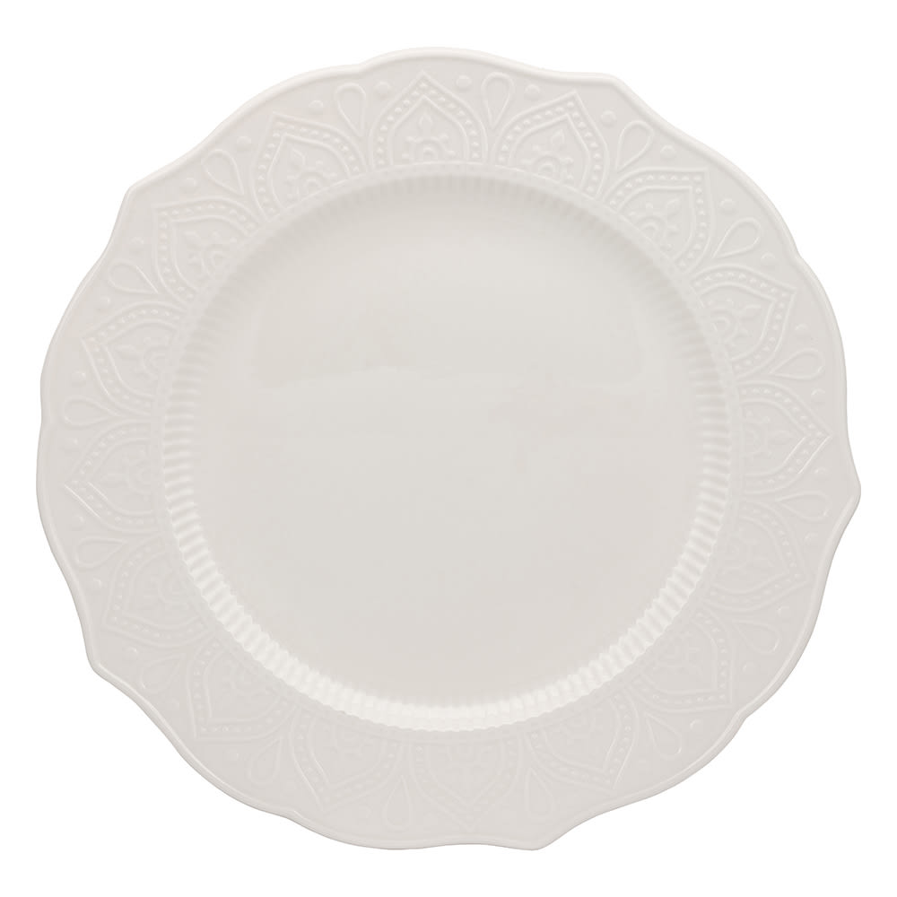 861-DHLA0001 10 5/8" Round Dahlia Dinner Plate - Bone China, White