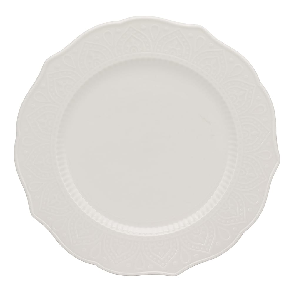 861-DHLA0004 7 1/2" Round Dahlia Side Plate - Bone China, White