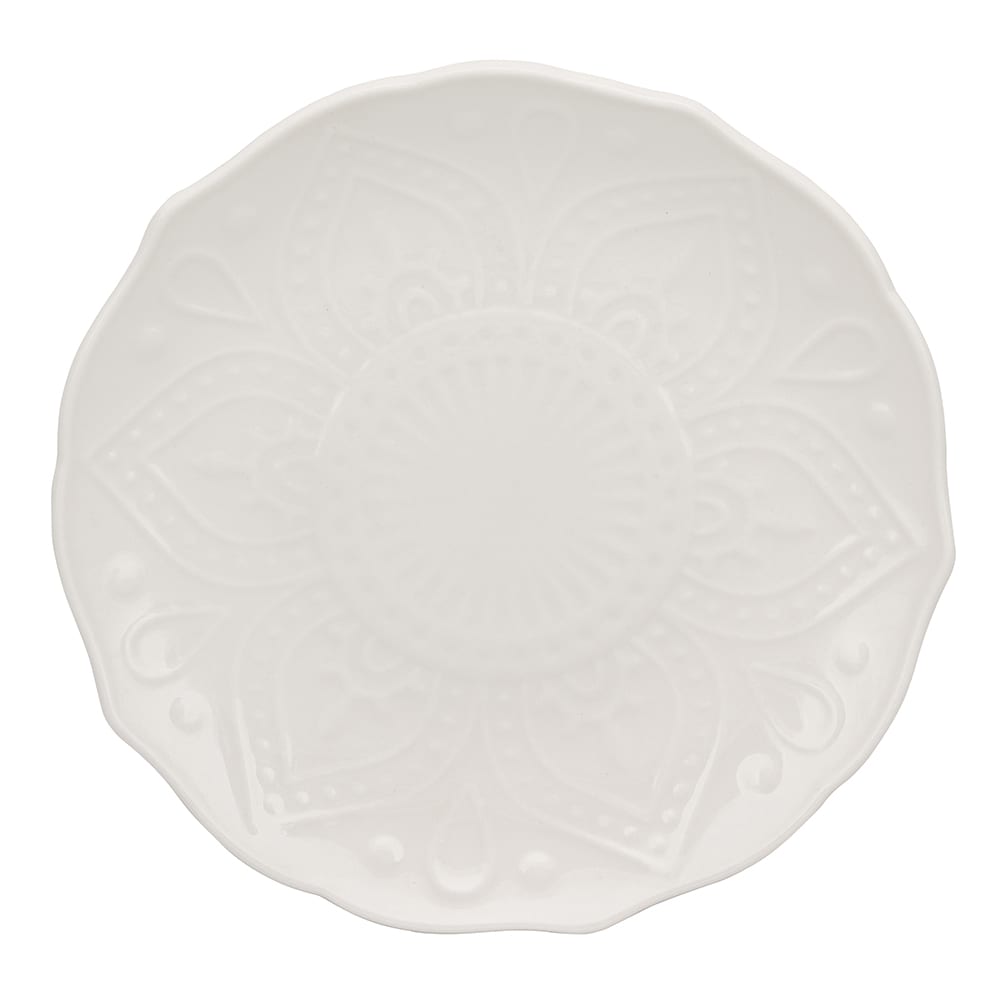 861-DHLA0005 6" Round Dahlia Bread & Butter Plate - Bone China, White