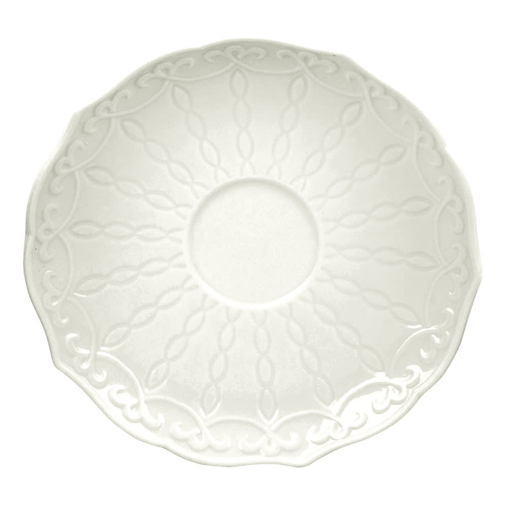 861-EVER0009S 5 1/2" Round Ever Saucer - Bone China, White