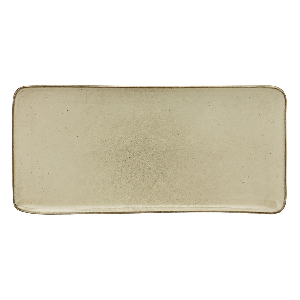 861-FRZ13RECBG 13" x 6" Rectangular Firenza Platter - Porcelain, Beige