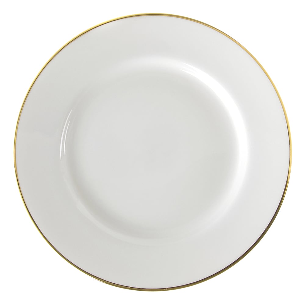 861-GL0005 6 3/4" Round Bread & Butter Plate - Porcelain, Gold Line