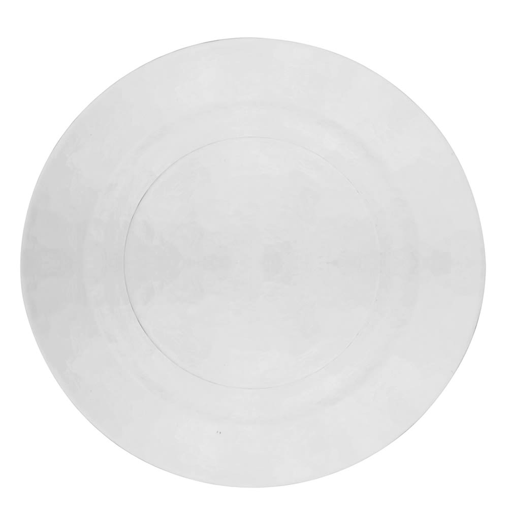 861-HAG24 13" Round Hammered Glass Charger Plate - Glass, Clear