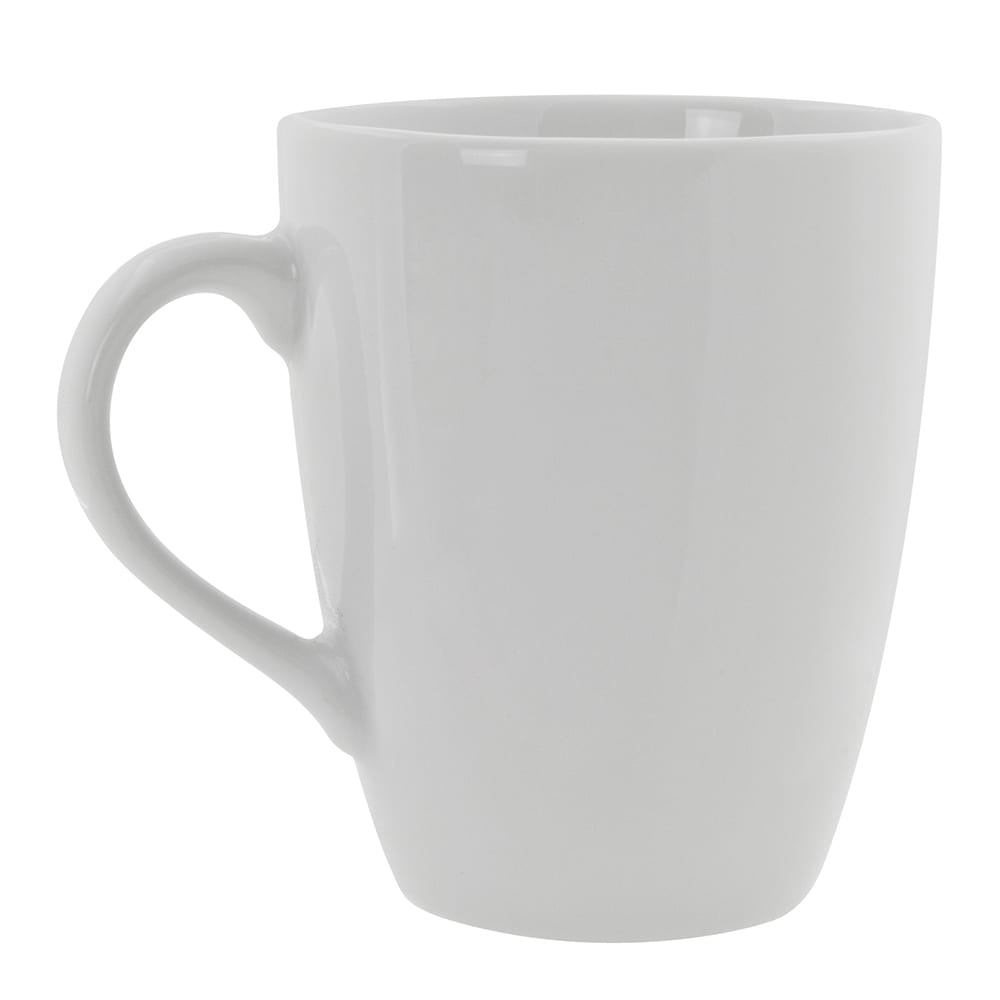 861-RB0100 12 oz Classic White Barrel Mug, Porcelain