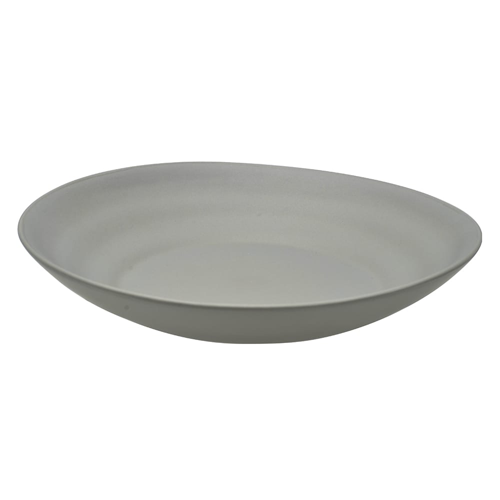 861-RPPLEGREYPSTA 9 3/4" Round Matte Wave Pasta Plate - Ceramic, Gray