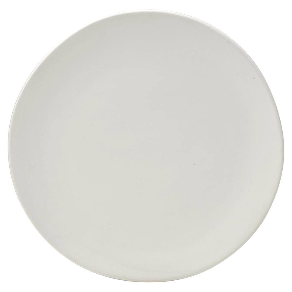 861-RPPLEWHTCHRGR 12 3/4" Round Matte Wave Charger Plate - Ceramic, White