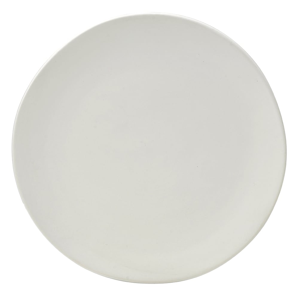 861-RPPLEWHTSLD 8" Round Matte Wave Salad/Dessert Plate - Ceramic, White