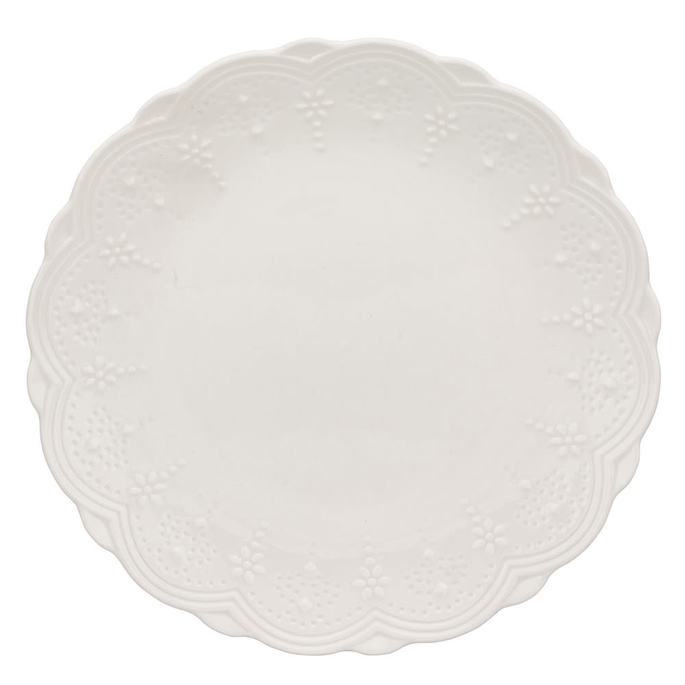 861-VTNA0004 8 1/16" Round Valentina Side Plate - Bone China, White