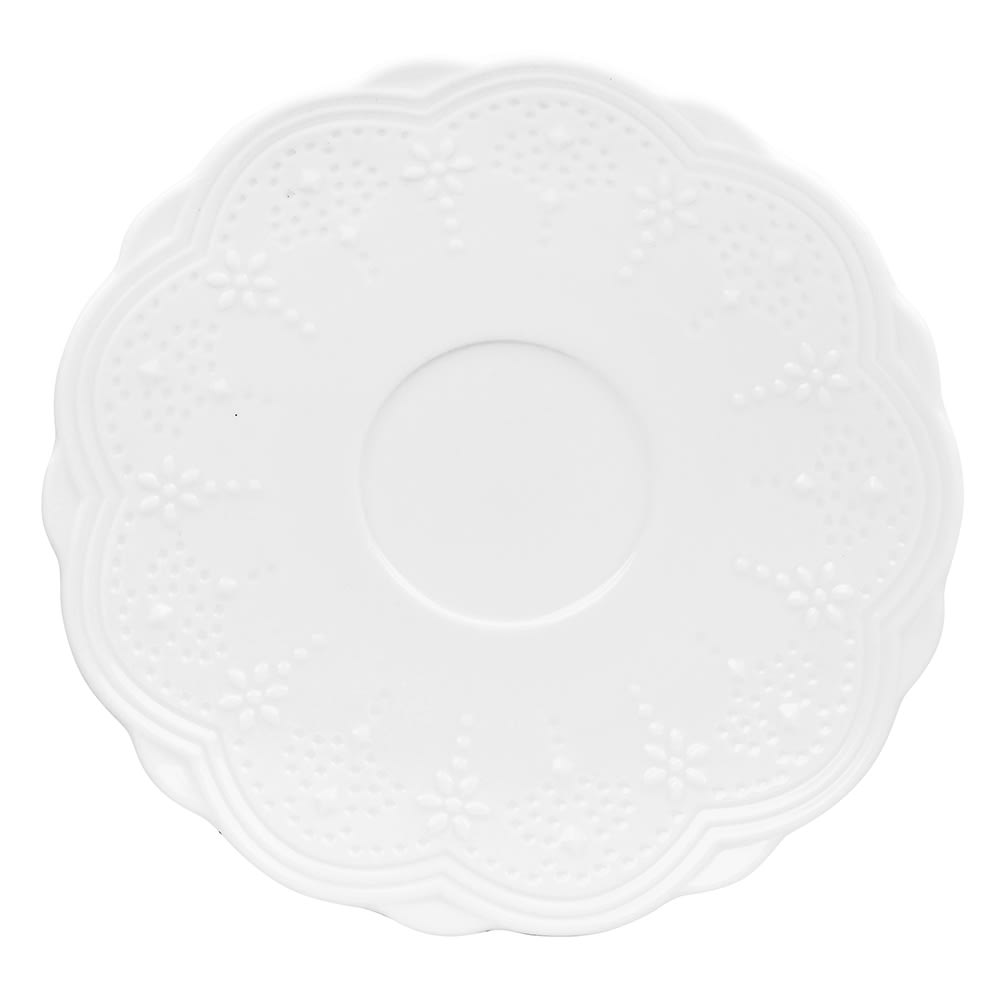 861-VTNA0009S 6 1/16" Round Valentina Saucer - Bone China, White