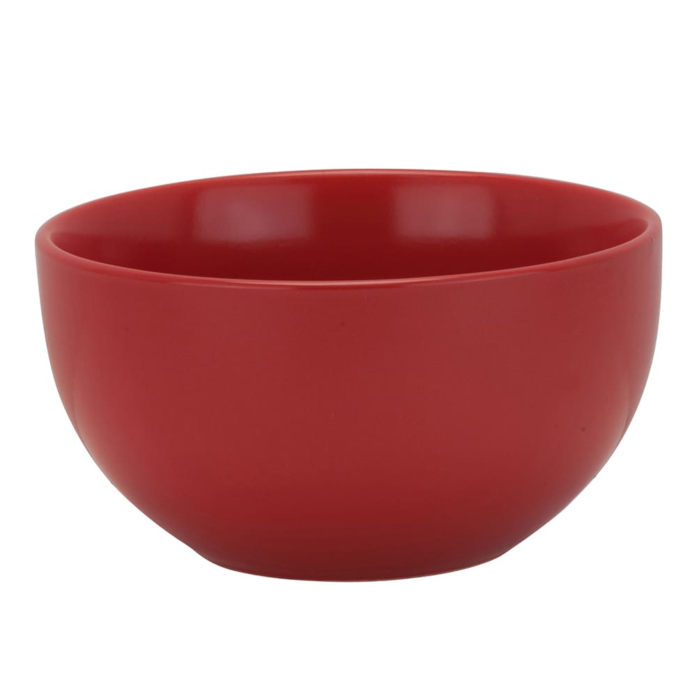 861-WM7RED 16 oz Round Wazee Matte Cereal Bowl - Stoneware, Red