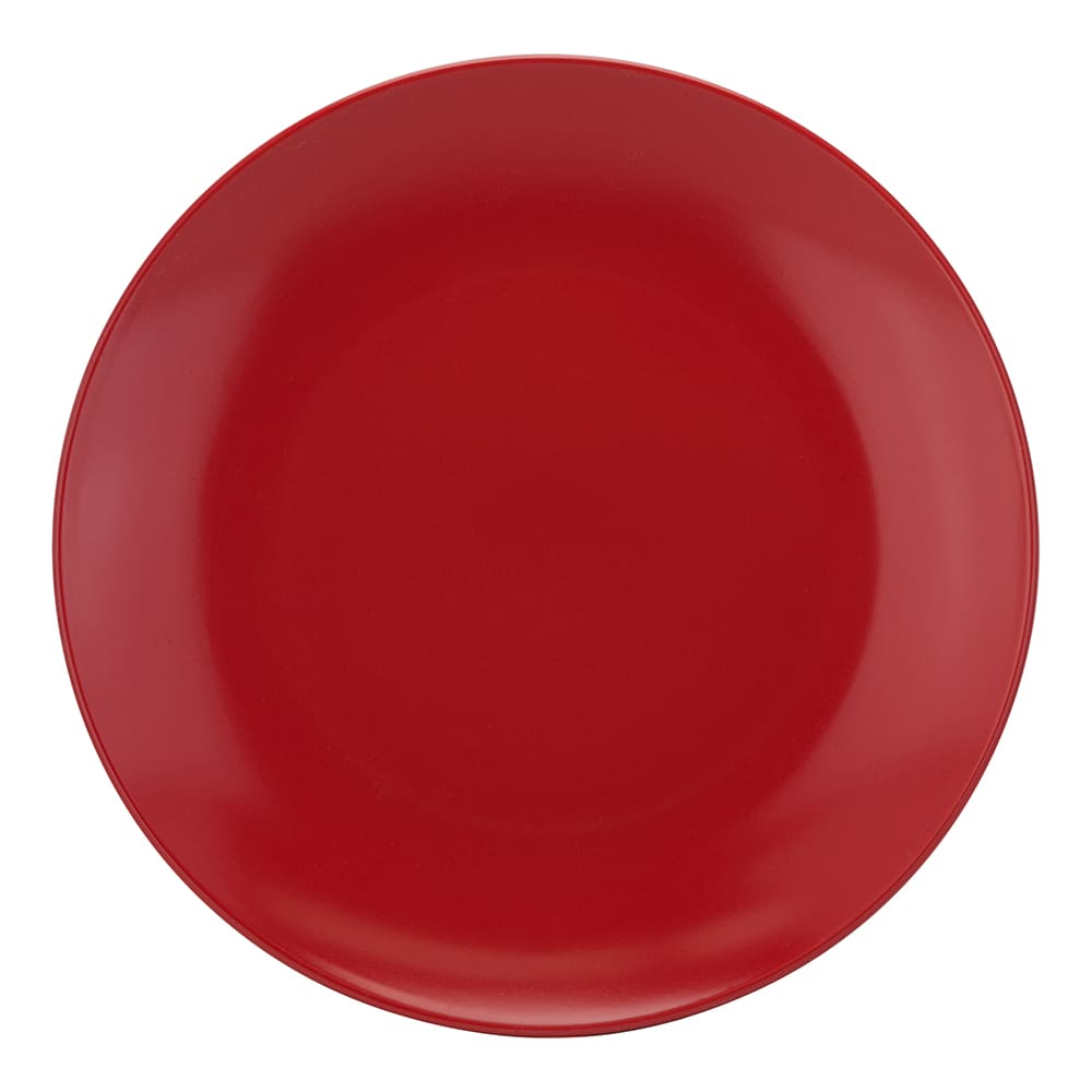 861-WM1RED 10 1/2" Wazee Matte Dinner Plate - Stoneware, Red