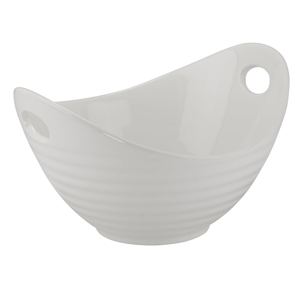 861-WTR10RBBOATBWL 64 oz Oval Whittier Bowl - Porcelain, White