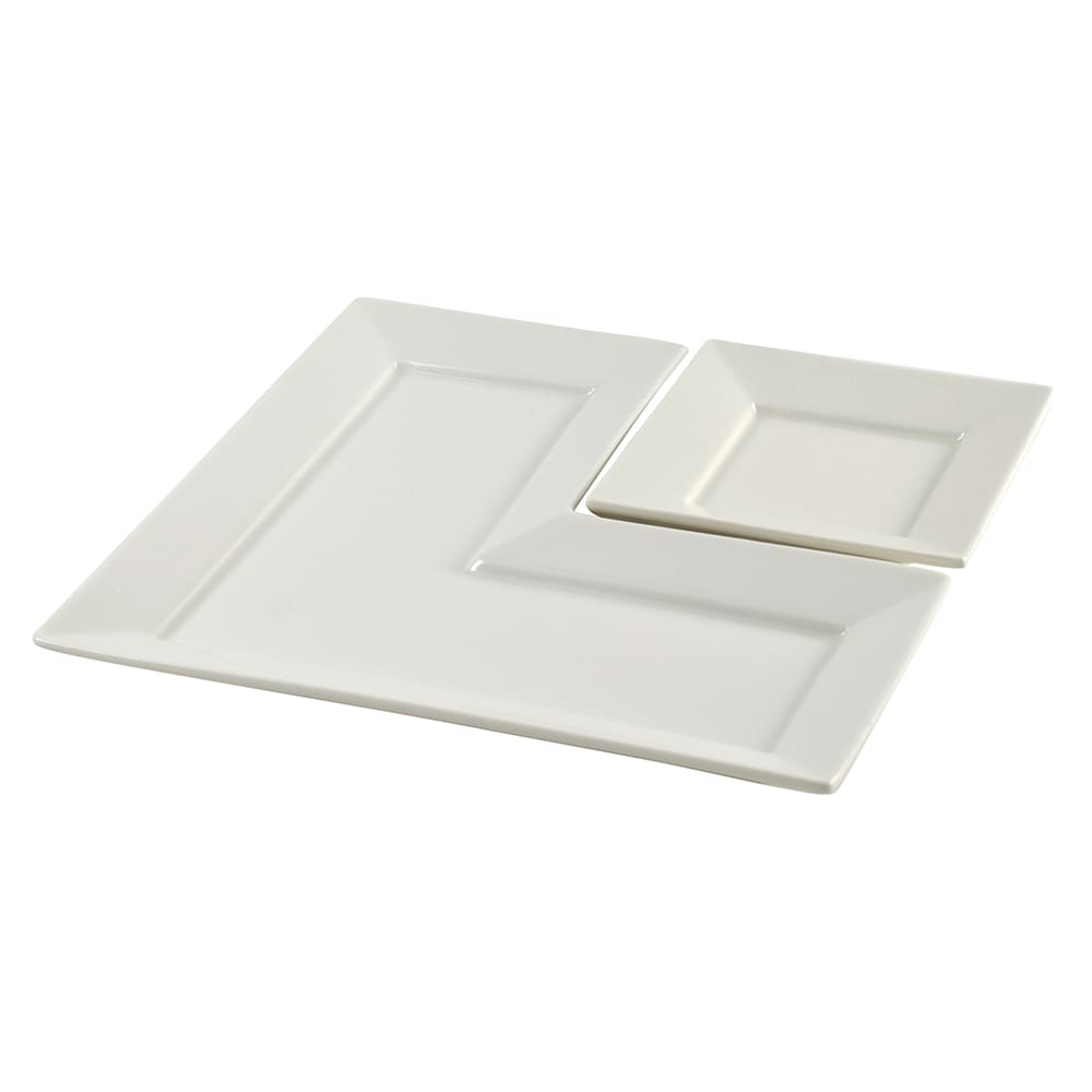 861-WTR5FTDSQ 5 1/4" Square Plate - Porcelain, White