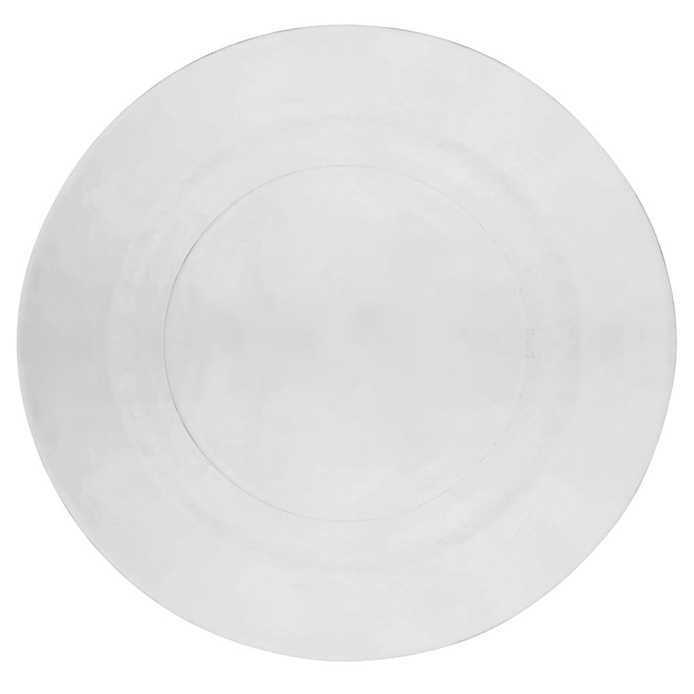 861-HAG1 10 7/10" Round Hammered Glass Dinner Plate - Glass, Clear