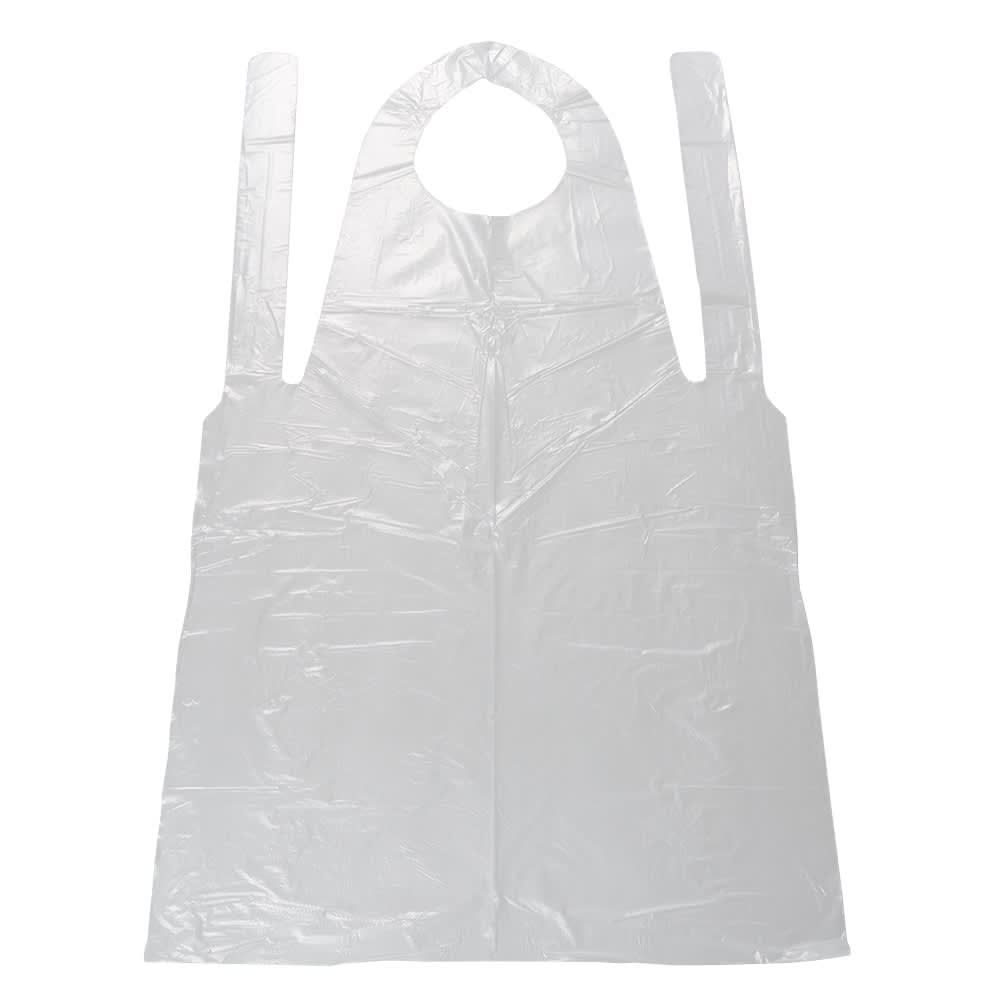 909-AP10F2846N Disposable Embossed Poly Apron - 28" x 46", Clear