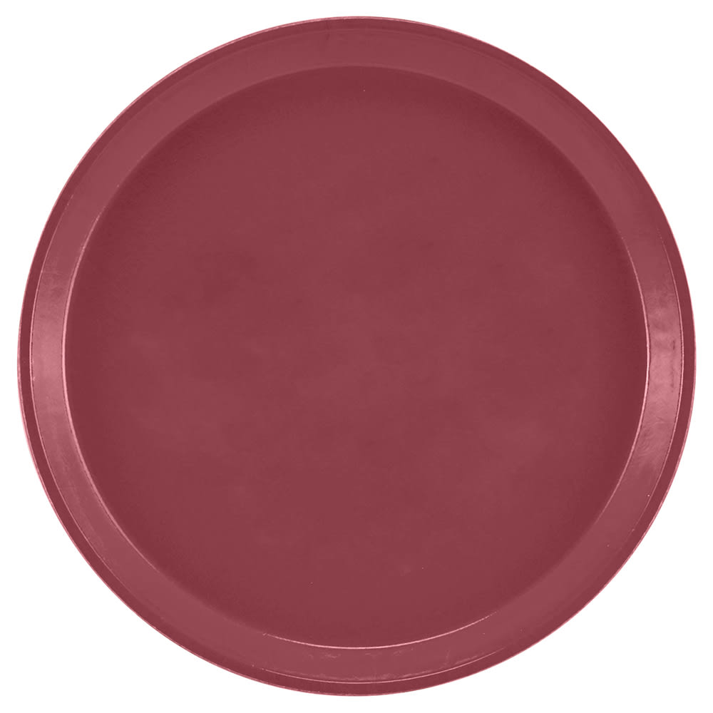 144-1100410 11" Round Serving Camtray -  Fiberglass, Raspberry Cream