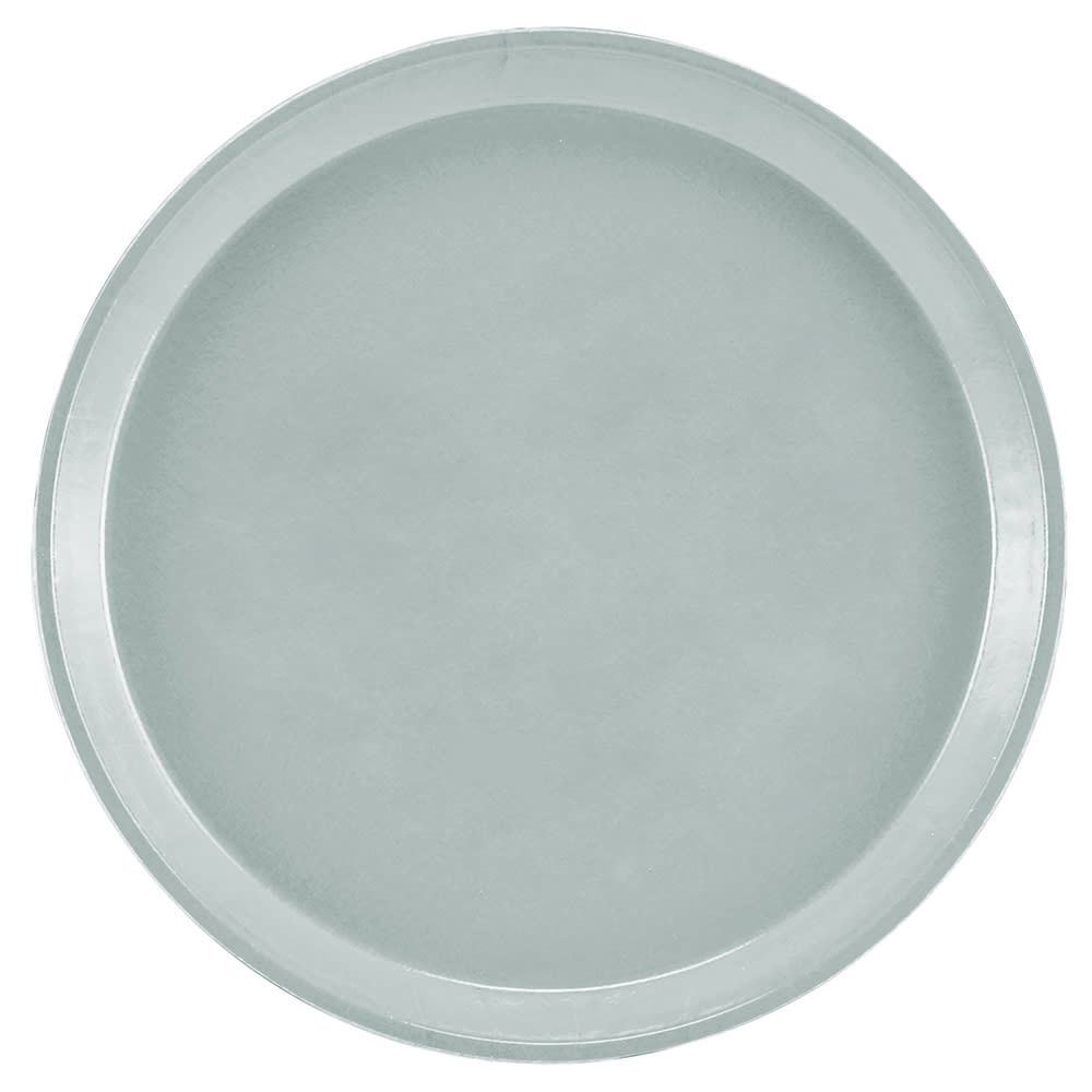 144-1400107 14" Round Serving Camtray - Fiberglass, Pearl Gray