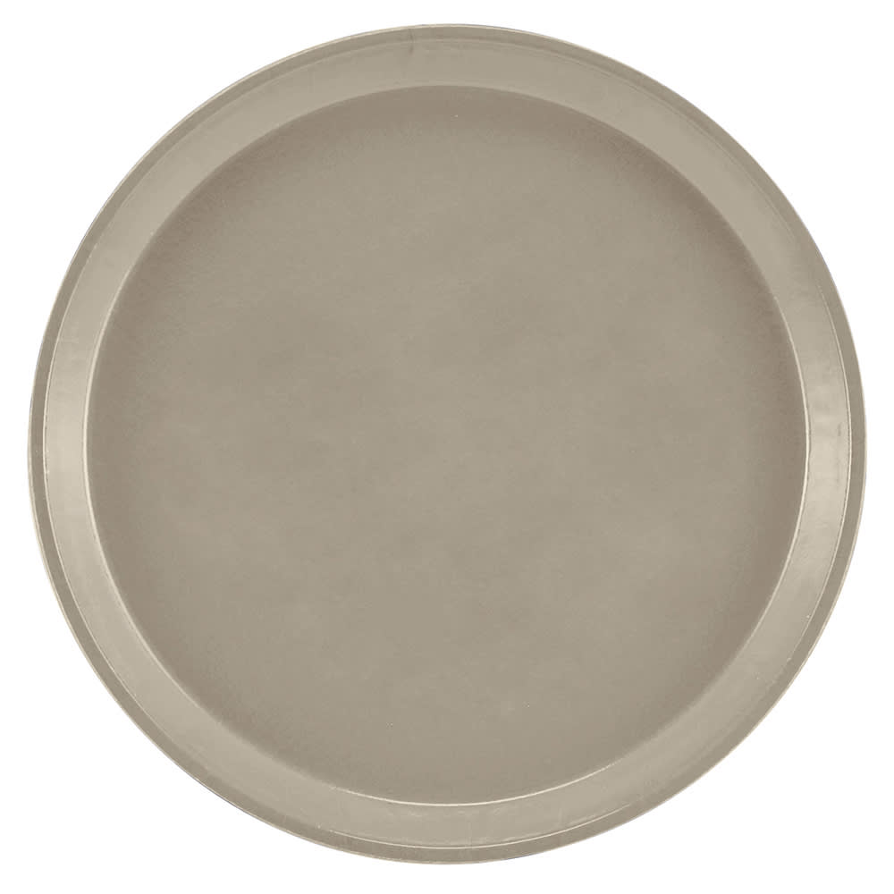 144-1600104 16" Round Serving Camtray - Fiberglass, Desert Tan