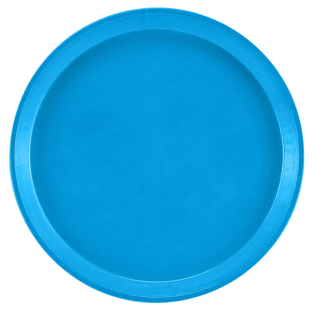 144-1600105 16" Round Serving Camtray - Fiberglass, Horizon Blue