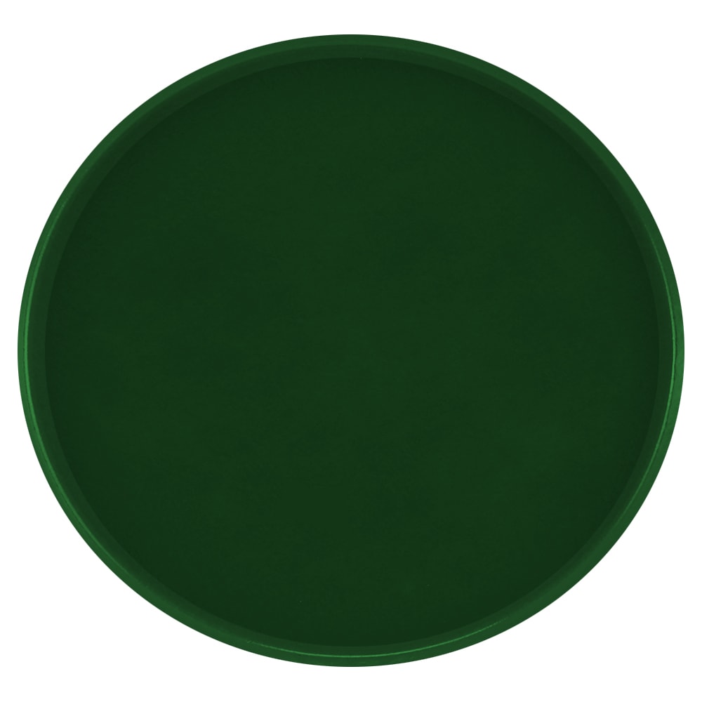 144-1950119 19 1/2" Round Serving Camtray - Low-Profile, Fiberglass, Sherwood Green